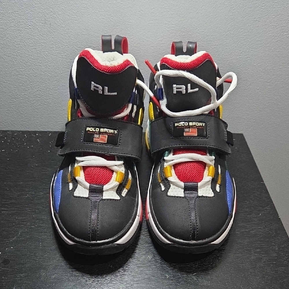 Polo by Ralph Lauren Black and Red Sneakers